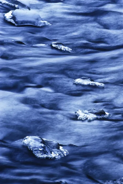 Framed Print : Ice Formations in a Stream Print