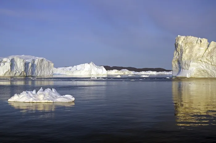Framed Print : Ilulissat Icebergs at Midnight Sun Print Framed Print : Ilulissat Icebergs at Midnight Sun Print