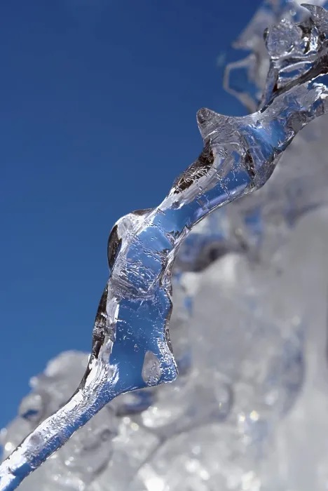 Framed Print : Diagonal Icicle Print under Blue Sky, Graubuenden Framed Print : Diagonal Icicle Print under Blue Sky, Graubuenden