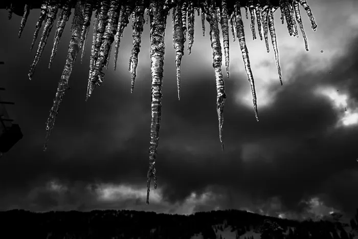 Framed Print : Icicle on Gutter Print, Balderschwang, Bavaria Framed Print : Icicle on Gutter Print, Balderschwang, Bavaria