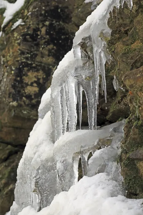 Framed Print : Icicle on a Rock Face Print Framed Print : Icicle on a Rock Face Print