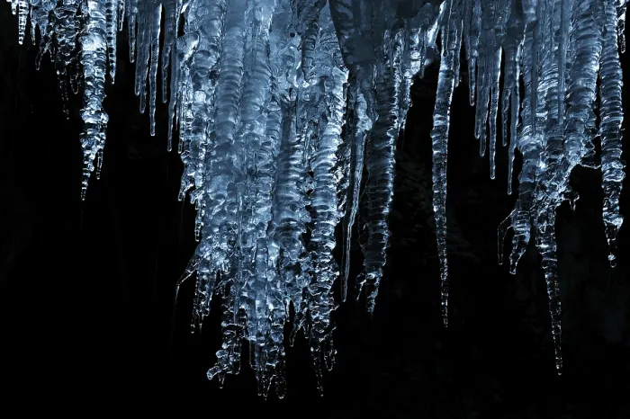 Framed Print : Icicles on Black Backdrop Print Framed Print : Icicles on Black Backdrop Print