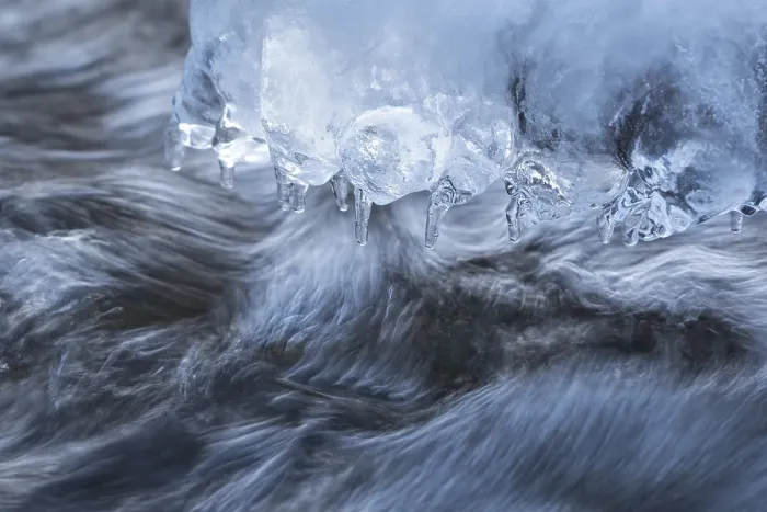 Framed Print : Icicles Forming on a Stone Print Framed Print : Icicles Forming on a Stone Print
