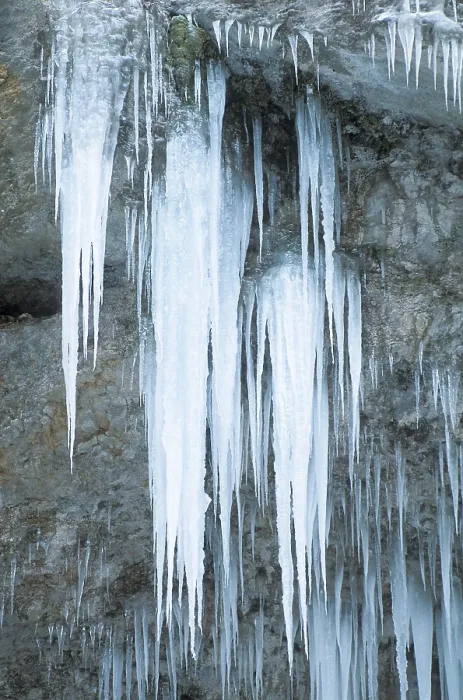 Framed Print : Icicles on a Rock Face Print Framed Print : Icicles on a Rock Face Print