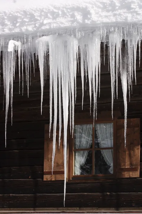 Framed Print : Icicles in Front of a Window Print Framed Print : Icicles in Front of a Window Print
