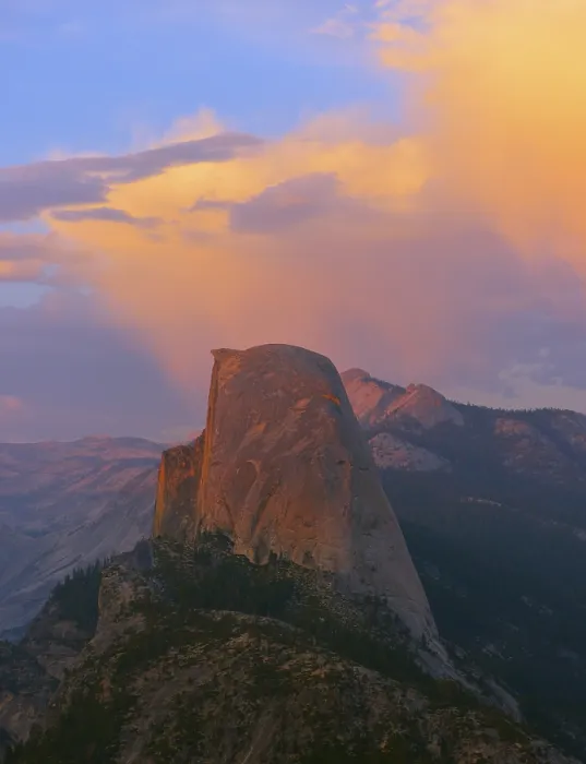 Framed Print : Half Dome Illuminated Clouds Print, Yosemite National Park Framed Print : Half Dome Illuminated Clouds Print, Yosemite National Park