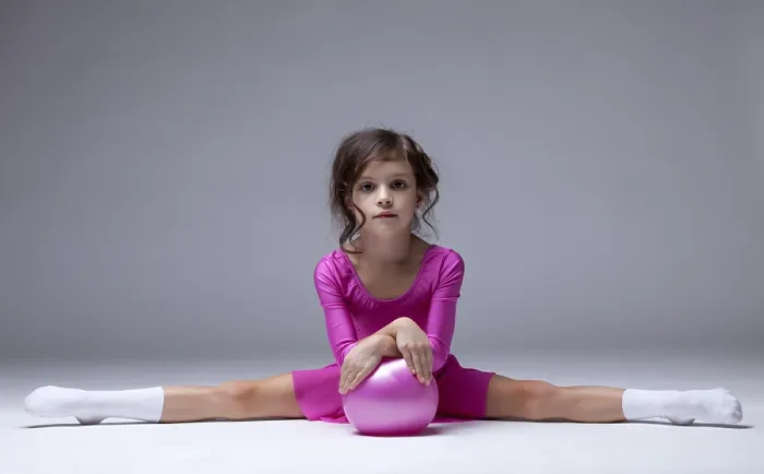 Framed Print : Little Gymnast in Studio Print Framed Print : Little Gymnast in Studio Print