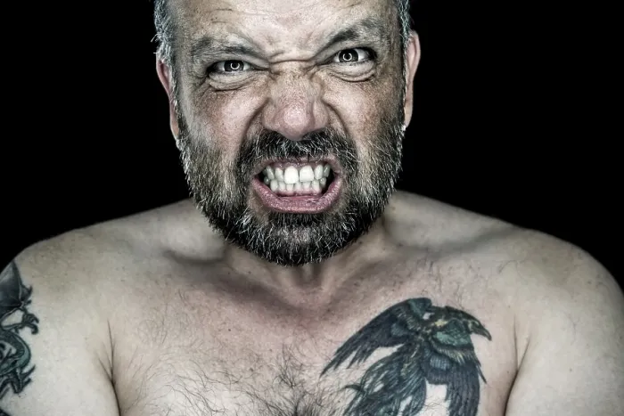 Framed Print : Angry Bearded Man Print Framed Print : Angry Bearded Man Print