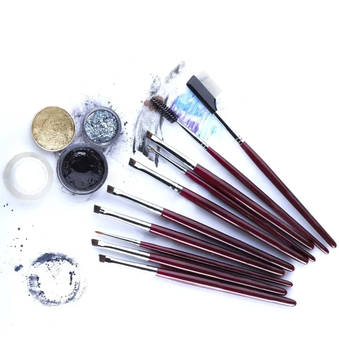 Framed Print : Eye Makeup Brushes Print Framed Print : Eye Makeup Brushes Print