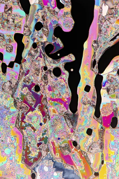 Framed Print : Liquid Crystals Microscope Print Framed Print : Liquid Crystals Microscope Print