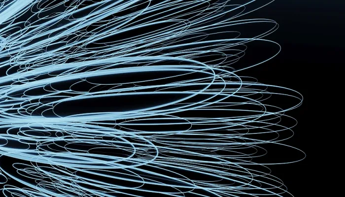 Framed Print : Abstract Light Strands Print in Fluorescent Blue Framed Print : Abstract Light Strands Print in Fluorescent Blue