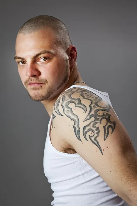 Framed Print : Tattooed Man Print Framed Print : Tattooed Man Print