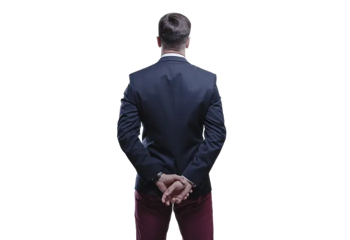 Framed Print : Back View Businessman Print in Suit Framed Print : Back View Businessman Print in Suit