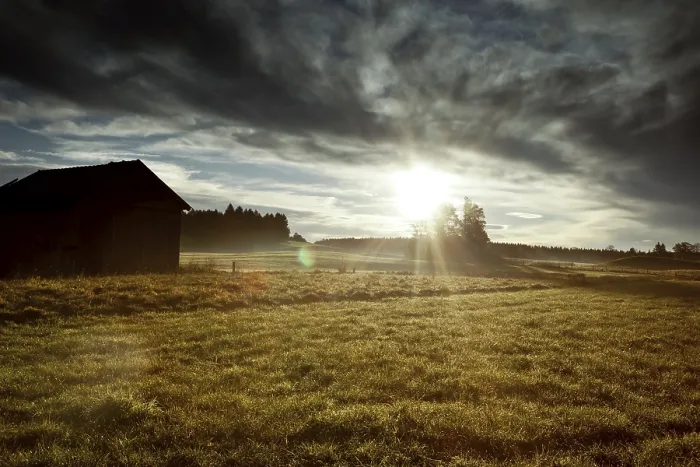 Framed Print : Autumn Sunset Landscape Print Framed Print : Autumn Sunset Landscape Print