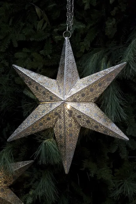 Framed Print : Silver Christmas Star Print Framed Print : Silver Christmas Star Print