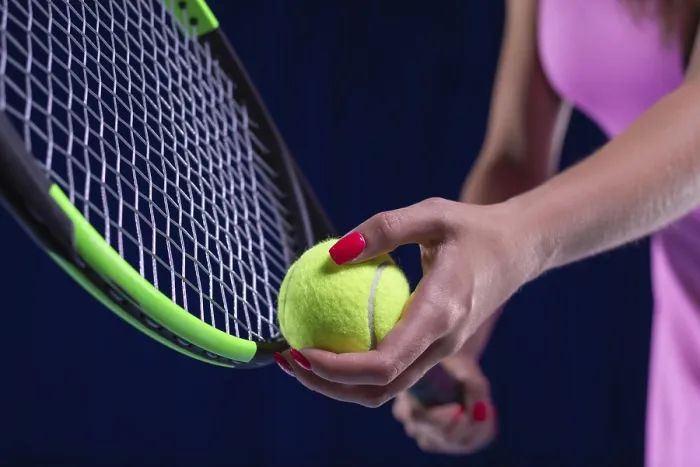 Framed Print : Tennis Ball on Racket Strings Print Framed Print : Tennis Ball on Racket Strings Print