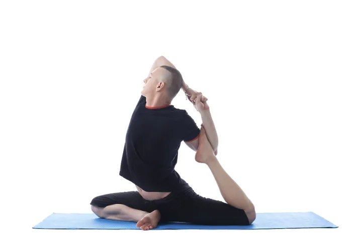 Framed Print : Yogi in Difficult Asana Print Framed Print : Yogi in Difficult Asana Print