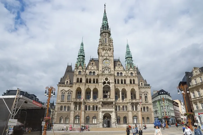 Framed Print : Imposing Gothic Town Hall Print, Liberec, Czech Republic Framed Print : Imposing Gothic Town Hall Print, Liberec, Czech Republic