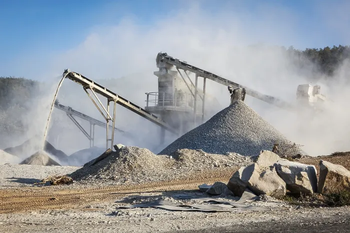 Framed Print : Industrial Print: Open Pit Mining and Crushing Plant Framed Print : Industrial Print: Open Pit Mining and Crushing Plant