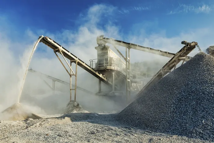 Framed Print : Industrial Print: Crusher at Open Pit Mining Plant Framed Print : Industrial Print: Crusher at Open Pit Mining Plant