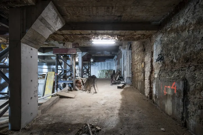Framed Print : Industrial Basement Construction Print Framed Print : Industrial Basement Construction Print