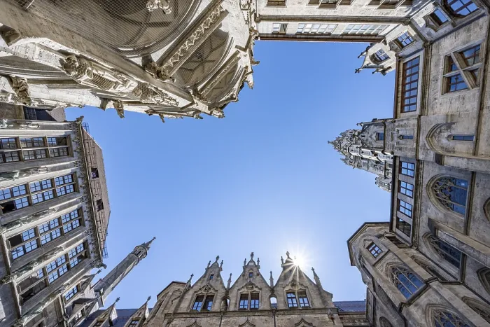 Framed Print : Inner Courtyard Print, Munich New Town Hall Framed Print : Inner Courtyard Print, Munich New Town Hall