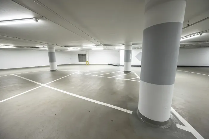 Framed Print : Inside an Empty Parking Garage Print Framed Print : Inside an Empty Parking Garage Print