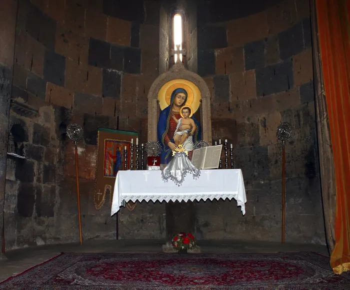 Framed Print : Interior of Armenian Monastery Print, Transcaucasia, Armenia