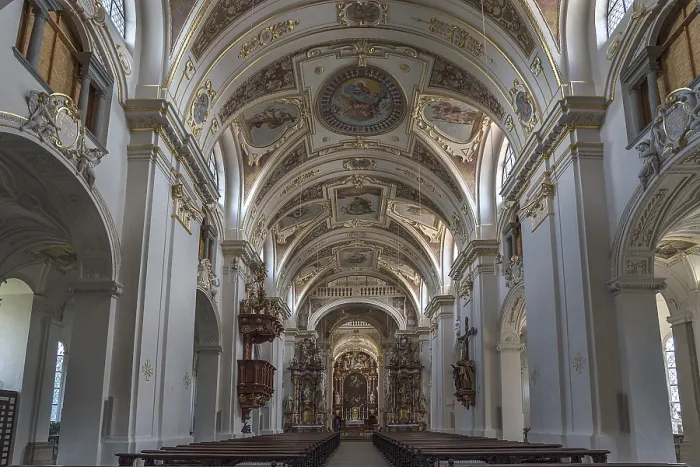 Framed Print : Interior of the Basilica of St. Lawrence Print, Kempten, Germany 1652 Framed Print : Interior of the Basilica of St. Lawrence Print, Kempten, Germany 1652