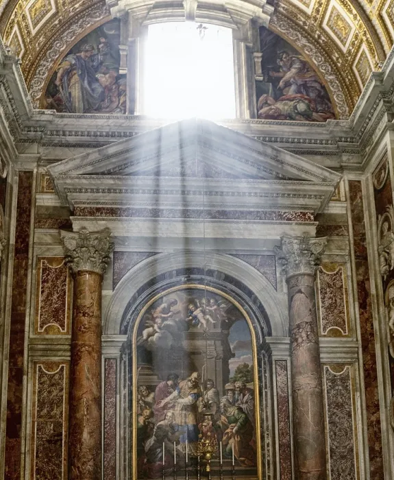 Framed Print : Interior of a Basilica Print: St Peter's Interior Framed Print : Interior of a Basilica Print: St Peter's Interior
