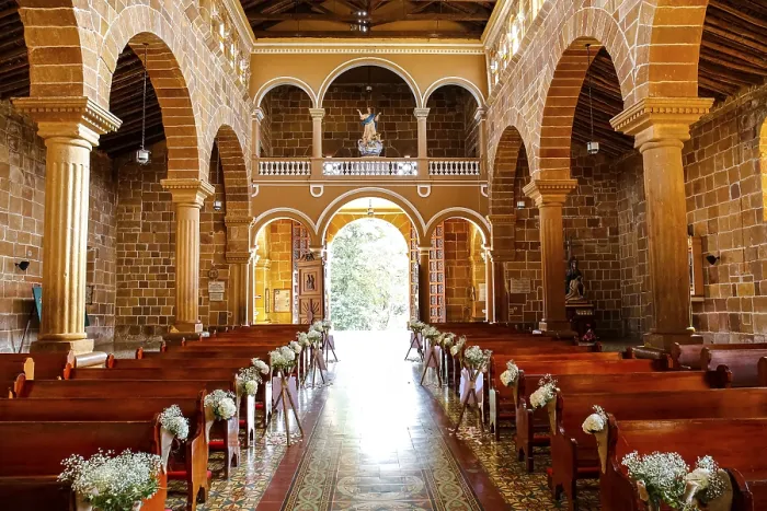 Framed Print : Interior Print of Colonial Cathedral, Barichara, Colombia Framed Print : Interior Print of Colonial Cathedral, Barichara, Colombia