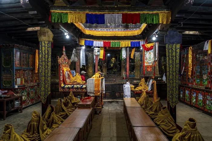 Framed Print : Interior of the Garphu Monastery Print, Nepal Framed Print : Interior of the Garphu Monastery Print, Nepal