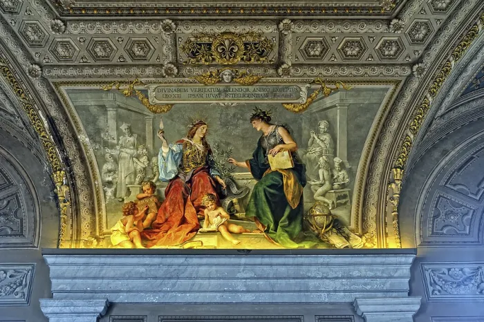 Framed Print : The Interior of the Vatican Museum Print Framed Print : The Interior of the Vatican Museum Print