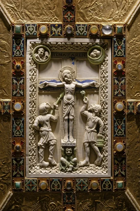 Framed Print : Interior View of Codex Aureus Print, Echternach Abbey