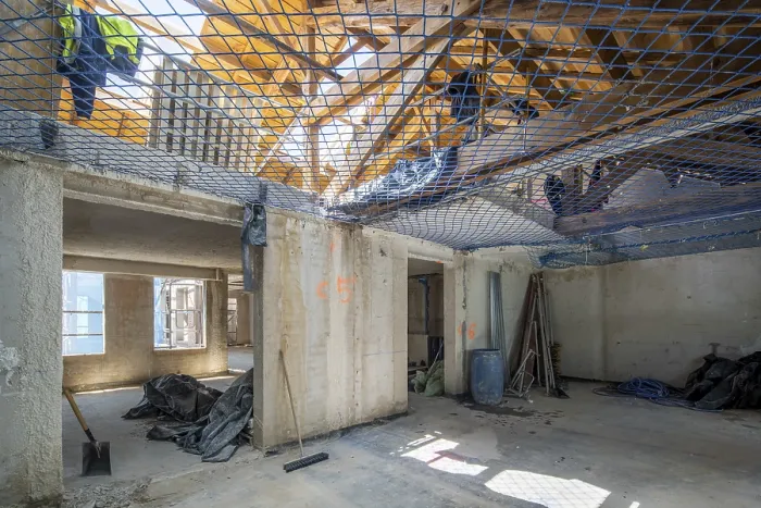 Framed Print : Construction Site Print: Building Under Renovation Framed Print : Construction Site Print: Building Under Renovation
