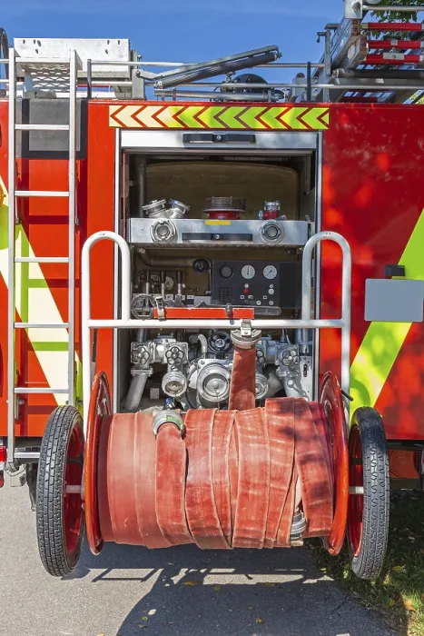 Framed Print : Interior View of a Fire Engine Print Framed Print : Interior View of a Fire Engine Print