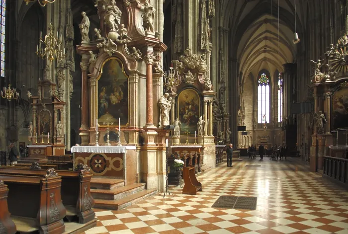Framed Print : Interior View of St. Stephen's Cathedral Print, Vienna, Austria Framed Print : Interior View of St. Stephen's Cathedral Print, Vienna, Austria