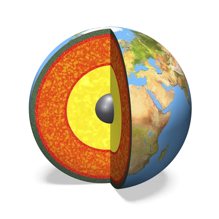 Framed Print : Internal Structure of the Earth Print, 3D Illustration Framed Print : Internal Structure of the Earth Print, 3D Illustration
