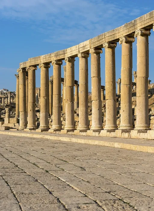 Framed Print : Ionic Columns Print, Oval Plaza, Jerash Forum, Jordan Framed Print : Ionic Columns Print, Oval Plaza, Jerash Forum, Jordan