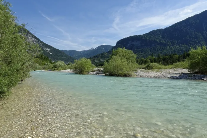 Framed Print : Isar River Print, Karwendel Mountains, Bavaria, Germany Framed Print : Isar River Print, Karwendel Mountains, Bavaria, Germany