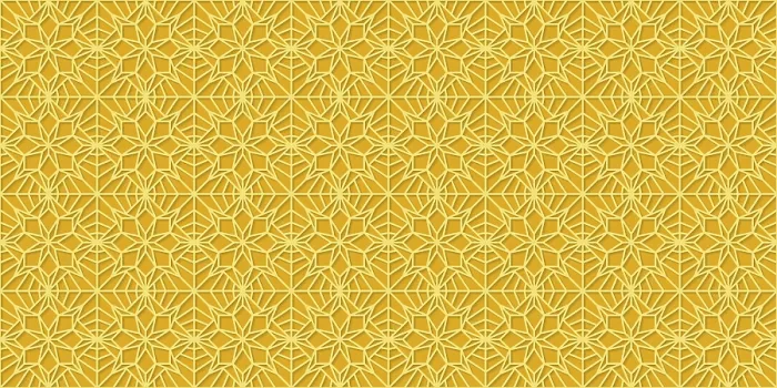 Framed Print : Islamic Gold Ornament Print Vector Seamless Pattern