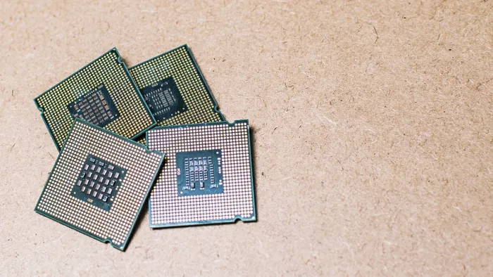 Framed Print : Isolated Computer Microprocessors Print