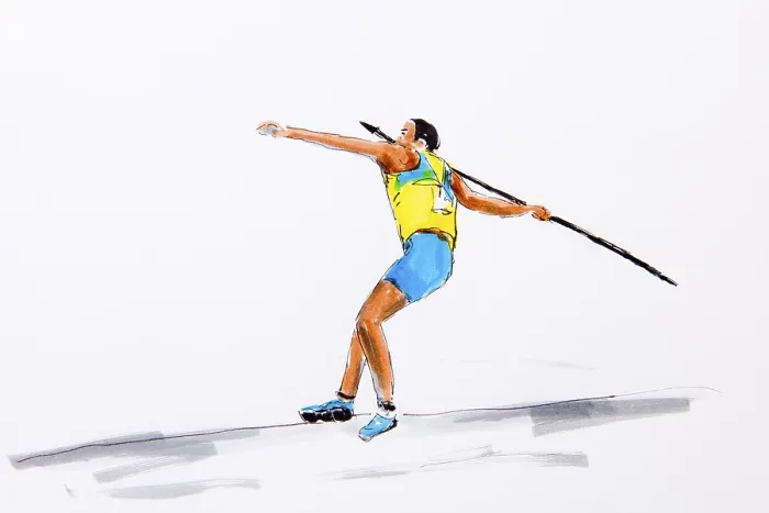Framed Print : Javelin Thrower Print by Gerhard Kraus