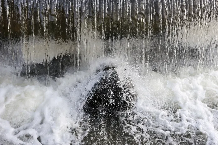 Framed Print : Water Jets on Rocks Print - Foamy Landscape Framed Print : Water Jets on Rocks Print - Foamy Landscape
