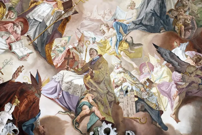 Framed Print : Last Judgment Print, Amorbach Fresco Detail Framed Print : Last Judgment Print, Amorbach Fresco Detail