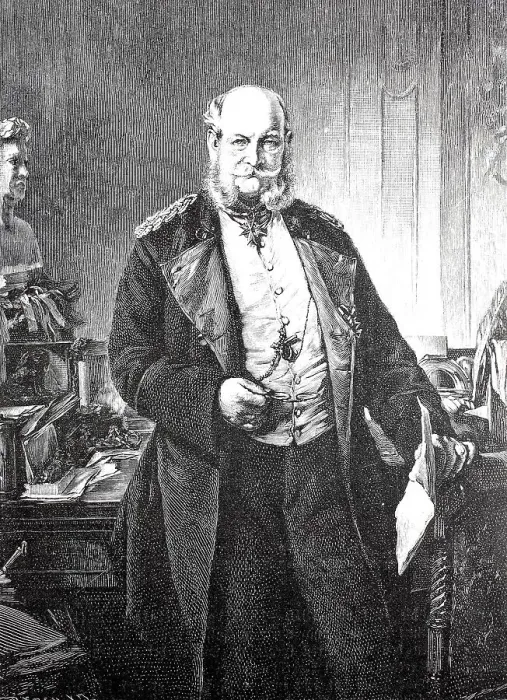 Framed Print : Print of Kaiser Wilhelm in his study Framed Print : Print of Kaiser Wilhelm in his study
