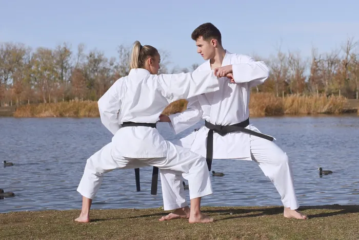 Framed Print : Karate Experts Practice Combat Techniques by a Tranquil Lake Print Framed Print : Karate Experts Practice Combat Techniques by a Tranquil Lake Print