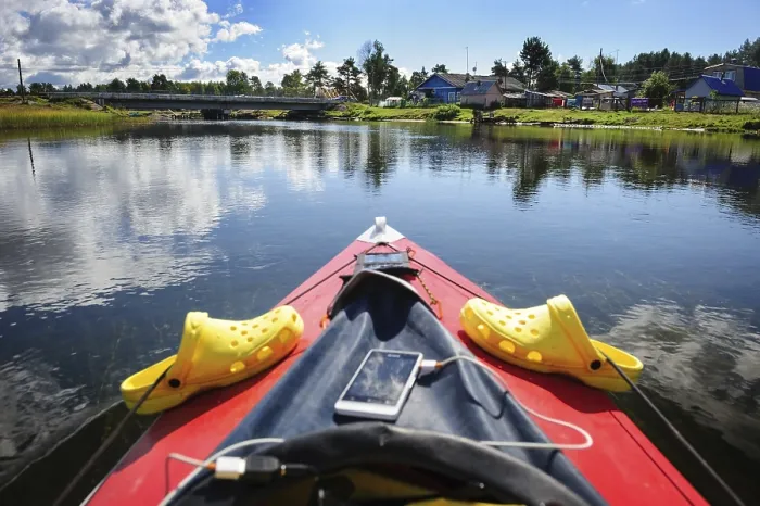 Framed Print : Kayaking in Karelia River, Russia Print Framed Print : Kayaking in Karelia River, Russia Print
