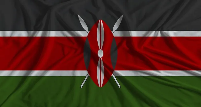 Framed Print : Kenya Flag Print with Fabric Texture Background Framed Print : Kenya Flag Print with Fabric Texture Background