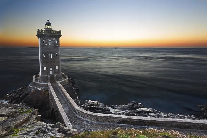 Framed Print : Kermorvan Lighthouse Print, Sunset in Brittany, France Framed Print : Kermorvan Lighthouse Print, Sunset in Brittany, France